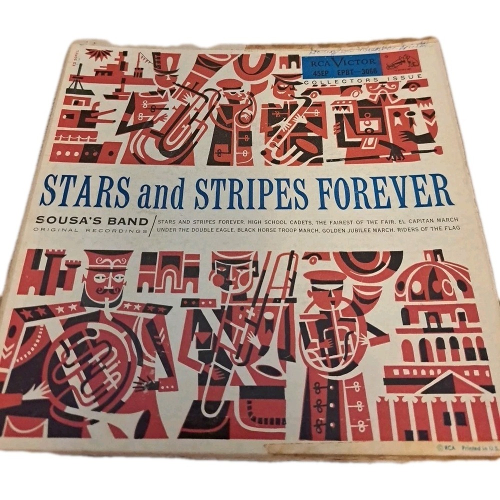 SOUSA'S ORIGINAL BAND Stars & Stripes Forever 1952 10" RCA LP Missing One Record - Picture 1 of 8